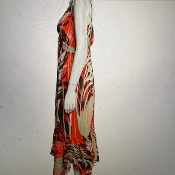 Ramy Brook Silk Palm Leaf Print Dress, Sz 8, $495 - Picture 3 of 11